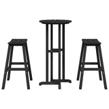 Garden Bar Set 3 pcs Black HDPE 3335802