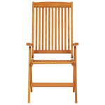 ZNTS Folding Garden Chairs 2 pcs Solid Wood Eucalyptus 316069