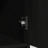 Sideboard with Drawer Black Oak 80x34x76 cm Engineered Wood 861536