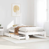 Bed Frame without Mattress White 90x200 cm Solid Wood Pine 3309009