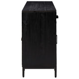 Sideboard Black 110x35x70 cm Solid Pinewood 349920