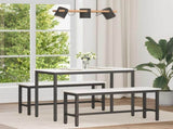 Dining Table White 110 x 55 x 75 cm Solid Pine Wood 892786