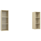 Wall-mounted TV Cabinets 2 pcs Sonoma Oak Engineered Wood 3079856