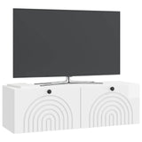 Wall-Mounted TV Cabinet High Gloss White 98 x 31 x 30 cm 898219