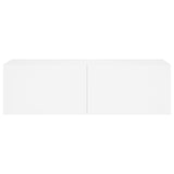 TV Wall Cabinet with LED Lights White 100x35x31 cm 837295