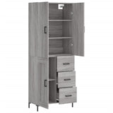 Highboard Grey Sonoma 69.5x34x180 cm Engineered Wood 3196017