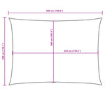Sunshade Sail Oxford Fabric Rectangular 3x5 m Cream 135212