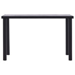 ZNTS Dining Table Black and Concrete Grey 120x60x75 cm MDF 281857