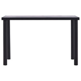 ZNTS Dining Table Black and Concrete Grey 120x60x75 cm MDF 281857