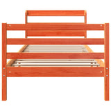 Bed Frame without Mattress Wax Brown 100x200 cm Solid Wood Pine 3306661