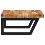 Basin Shelf Wall Mounted Steel and Solid Wood Acacia 3302859