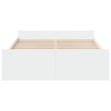 Bed Frame with Drawers without Mattress White 135x190 cm Double 3280314