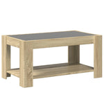 ZNTS Coffee Table with LED Sonoma Oak 93x53x45 cm Engineered Wood 847555