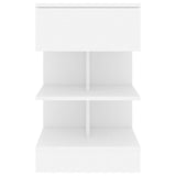 808648 Bedside Cabinet White 40x35x65 cm Engineered Wood
