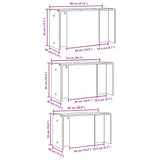 Nesting Tables 3 pcs Smoked Oak Engineered Wood 858537