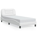 Bed Frame with LED without Mattress "Hvar" White 90x200 cm 3213907