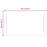LED Bathroom Mirror Transparent 40 x 70 cm Tempered Glass 42045776