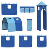Kids'Loft Bed Frame Black and Blue 80 x 200 cm Metal 42020879