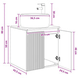 Wall-Mounted Sink Vanity Grey Sonoma 49.5 x 44.5 x 66 cm 890458