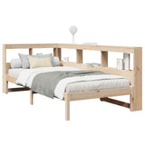 Bookcase Bed without Mattress 75x190 cm Solid Wood Pine 3324341