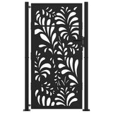 Garden Gate Black 100x175 cm Steel Wave Design 4100972
