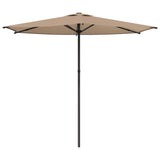 Garden Parasol 270 x 270 cm Polyester Rectangular Taupe 42036187
