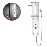Shower Panel Unit 25x43x120 cm Silver 142994