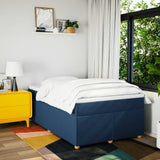 Box Spring Bed with Mattress Blue 120x200 cm Fabric 3285372
