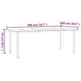 Garden Dining Set Black and Grey 3213622