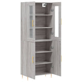 Highboard Grey Sonoma 69.5x34x180 cm Engineered Wood 3198207