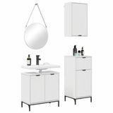 Bathroom Furniture Set 3 pcs High gloss white Engineered wood 3393107