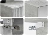 Bathroom Furniture Set 6 pcs Concrete Grey 3407130