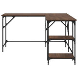 Desk Brown Oak 139x139x75 cm Engineered Wood 837591