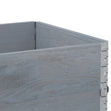 Pallet Collars 3 pcs Grey 80x60 cm Solid Wood Pine 3295364