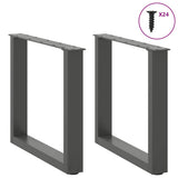 Coffee Table Legs U-Shaped 2 pcs Anthracite 50x cm Steel 4013158