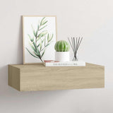 Wall-mounted Drawer Shelf Oak 40x23.5x10cm MDF 330247