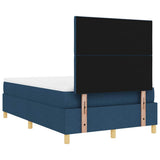 Box Spring Bed with Headboard Blue 120 x 190 cm Fabric 3339685