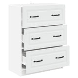 Drawer Cabinet White 66 x 34.5 x 87 cm Engineered Wood 895755