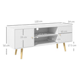 TV Stand Cabinet up to 55 Inches, TV Unit with Storage Shelves and Wood Legs for Living Room, T3398P344142