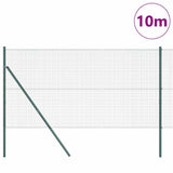 Ground Fix Welded Wire Fence 10 x 1 m PVC-Coated Steel Green 3351693