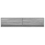 TV Wall Cabinet with LED Grey Sonoma 180x31x38 cm 3307952