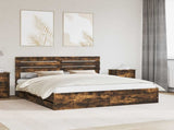 Bed Frame with Drawer Smoked Oak 180 x 200 cm Engineer Wood 3411487