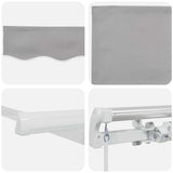 Retractable Awning Manual Light grey 350 x 250 cm Fabric 3330375