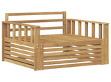 Outdoor Sofa Solid Acacia Wood White 3439126