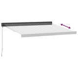 Retractable Awning Anthracite and White 3.5x2.5 m Fabric&Aluminium 3216129