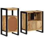 Bathroom Furniture Set 2 pcs Brown Soild rough mango wood 3305598