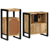 Bathroom Furniture Set 2 pcs Brown Soild rough mango wood 3305598