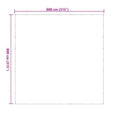 Clear Tarpaulin with Eyelets 8x8 m Polyethylene 4018533