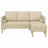 Sofa Set with Cushion Cream 173 x 131 x 67 cm Polyester 42001919