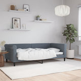 Day Bed without Mattress Dark Grey 90x190 cm Velvet 354261